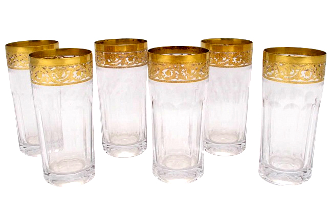 Набор из 6 стаканов для сока, Pompadour Gold, арт.12-4202