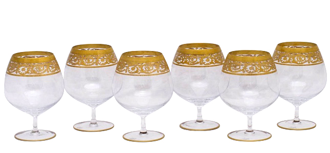 Набор из 6 бокалов для коньяка Pompadour Gold, арт.12-4189
